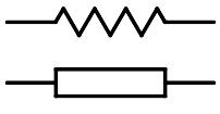 Passive circuit illustration showing resistor and capacitor symbols.